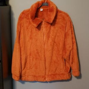 Old Navy Full Zip Sherpa - Orange NWT